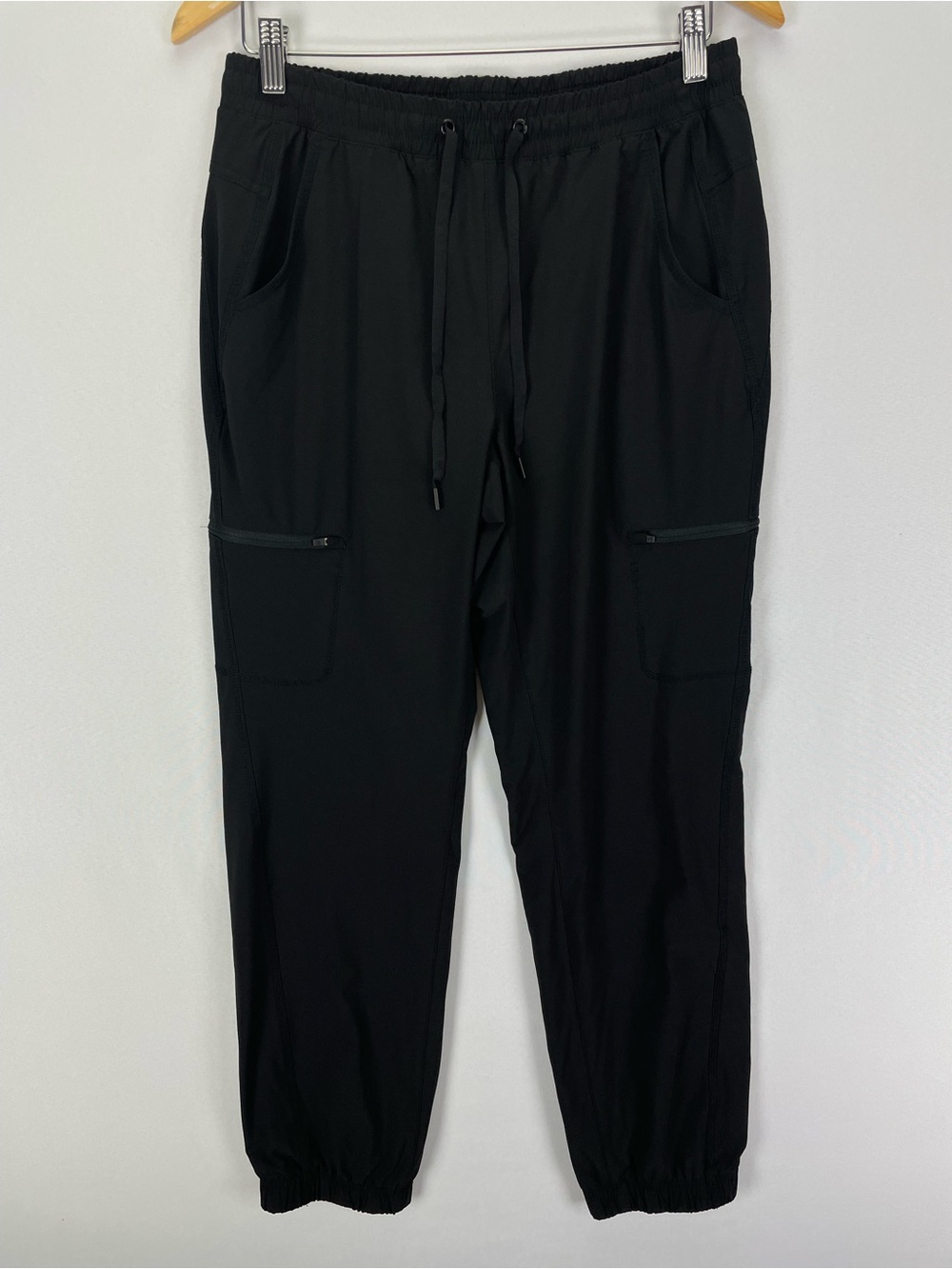 Eddie Bauer Fleece Lined Pants Women’s 6 Black Softshell Active Zip Cargo Jogger